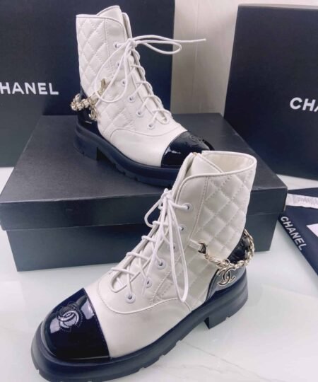 Alternative view of Chanel Women's Lace- Ups White And Black For Women 1.6in/4cm