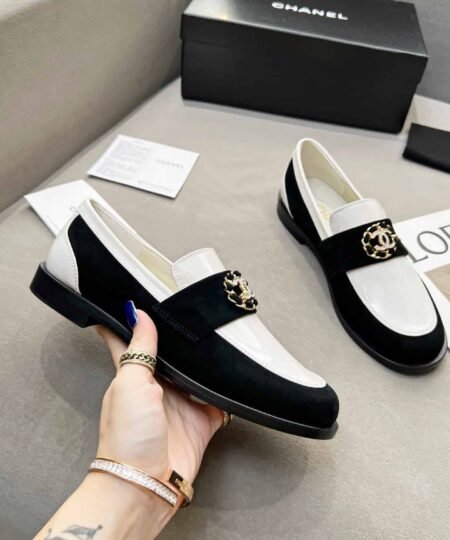 Alternative view of Chanel Women's Loafers White And Black For Women G39606 Y56272 K5106