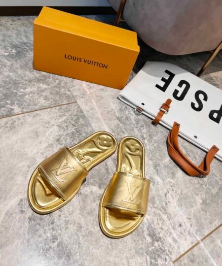 Louis Vuitton Women's Magnetic Flat Mule Gold For Women LV