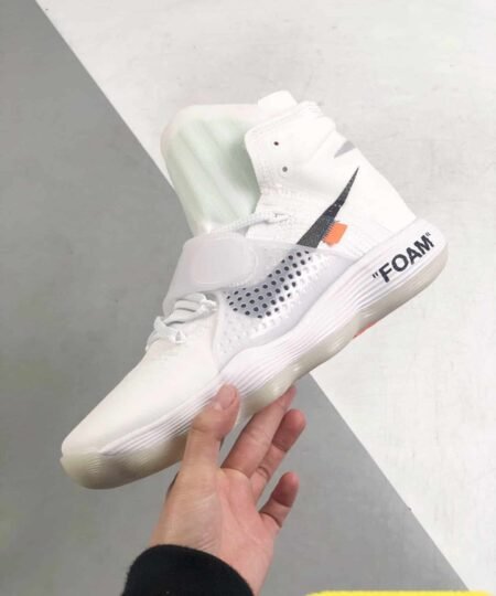 Alternative view of Nike Off-White React Hyperdunk 2017 Flyknit in White Sneaker For Men, Men’s Shoes AJ4578-100