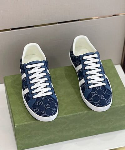 Gucci x Adidas Women's GG Sneakers Blue For Women 707861