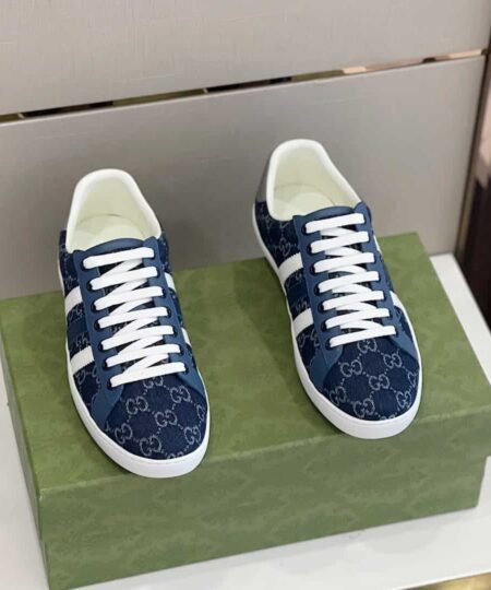 Gucci x Adidas Women's GG Sneakers Blue For Women 707861