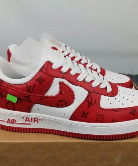 Alternative view of Nike Air Force 1 Low x Louis Vuitton Virgil Abloh 'White Red' For Men LD 0242