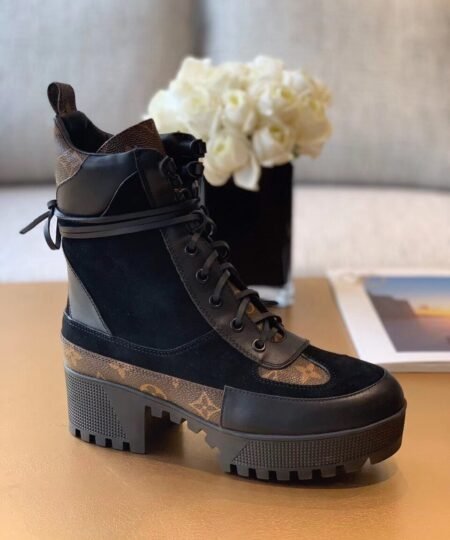 Alternative view of Louis Vuitton Laureate Desert Boots Calfskin Leather Fall/Winter Collection 1A4XXZ, Black/Brown