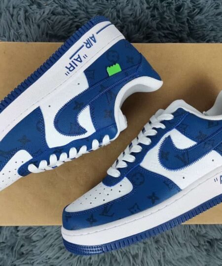 Alternative view of Nike Air Force 1 Low x Louis Vuitton Virgil Abloh 'White Blue' For Men