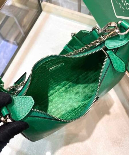 Alternative view of Prada Re-Edition 2005 Saffiano Leather Bag Green For Women, Women's Bags 8.6in/22cm