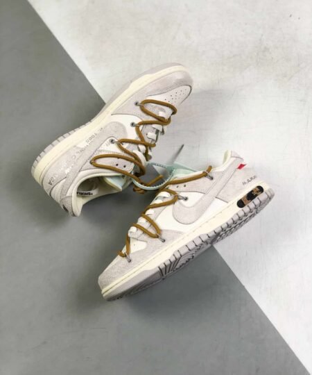 Nike Dunk Low Off-White Lot 34 Sail/Neutral Grey-Light Ginger For Men, Men’s Shoes DJ0950-102