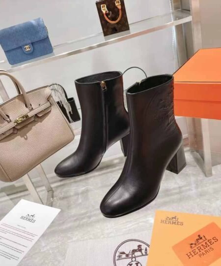 Hermes Ankle Boot Black For Women, Women's Shoes