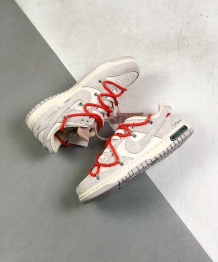 Nike Dunk Low Off-White Lot 30 Sail/Neutral Grey For Men, Men’s Shoes DM1602-122