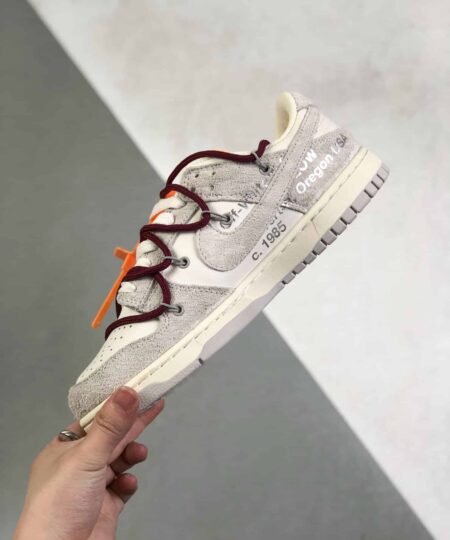 Alternative view of Nike Dunk Low Off-White Lot 28 Sail/Neutral Grey-Hyper Violet For Men, Men’s Shoes DM1602-111