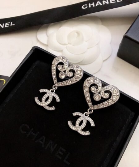 Chanel Heart Earrings Gold For Women