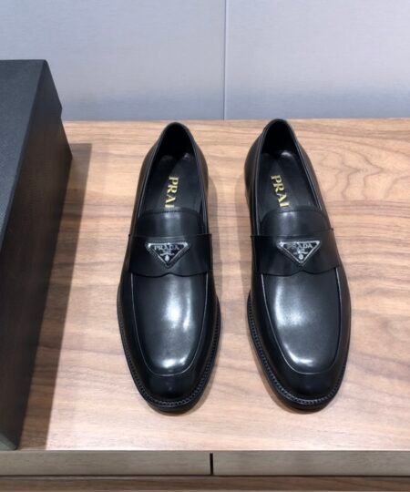 Alternative view of Prada Brushed Loafers Black For Men 1in/25mm PRD 2DB180_P39_F0002_F_G001