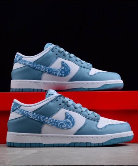 Nike Wmns Dunk Low Vintage White-Blue Sneaker For Men, Men’s Shoes