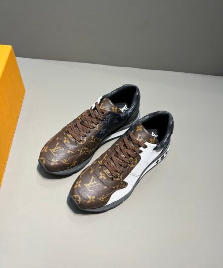 Louis Vuitton Run Away Sneaker Monogram Canvas Black/White/Brown For Men LV