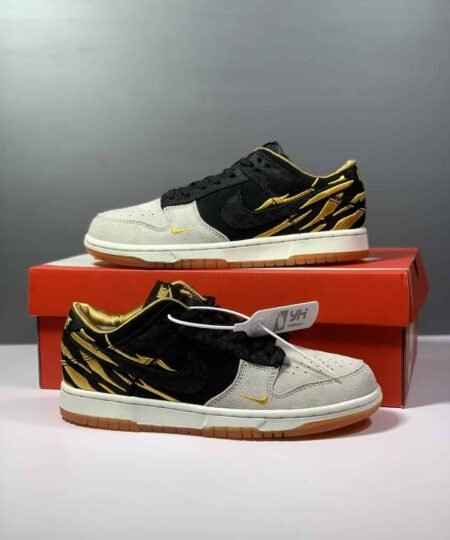 Nike Dunk Low Year Of The Tiger 2022 Phantom/Black-Sail-Light Zitron Sneaker For Men, Men’s Shoes DQ5351-001