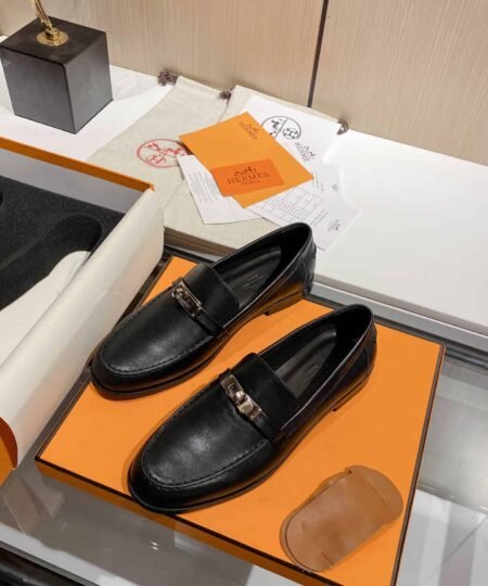Hermes Destin Loafer Black For Women, Women's Shoes H212114Z 02390