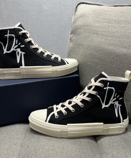 Christian Dior Women's B23 Cactus Jack Dior High-Top Sneaker Black For Women CD