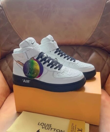 Alternative view of Louis Vuitton And Nike “Air Force 1” By Virgil Abloh White/Black For Men, Men’s Shoes