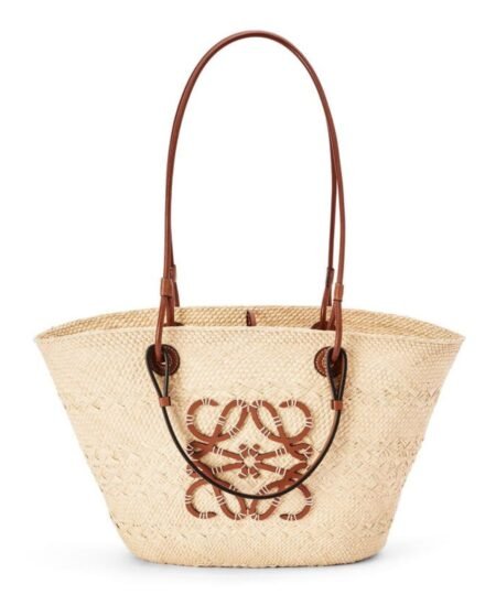 Loewe Anagram Basket Bag Beige/Brown For Women 18.1in / 46cm A223T43X02