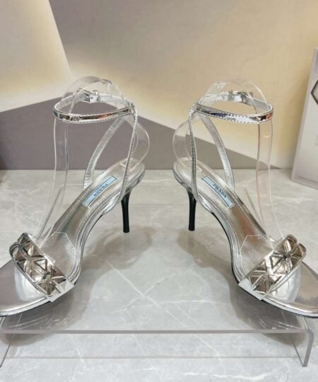 Alternative view of Prada Ankle Strap Pumps Silver For Women