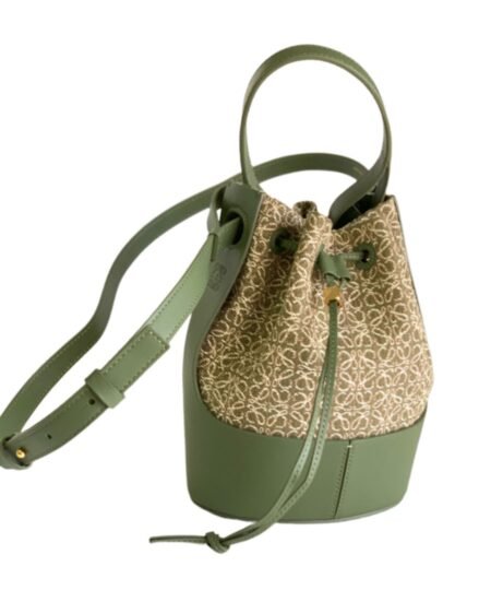 Loewe Balloon Bag Black/Green For Women 9.8in / 25cm