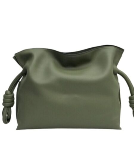 Loewe Flamenco Clutch Brown/Green Khaki/Green For Women 11.8in / 30cm A411FC1X62
