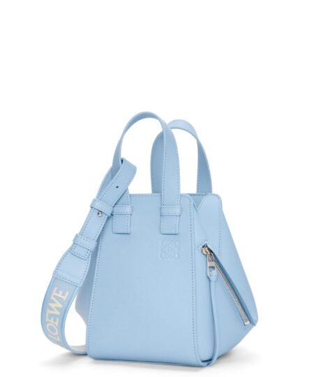 Loewe Hammock Compact Bag Dusty Blue For Women A538H13X14- 8.2 Inches/ 20.8 Cm