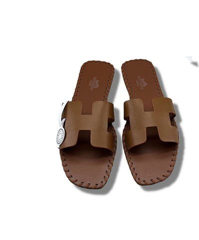 Hermes Oran Sandal Brown For Women