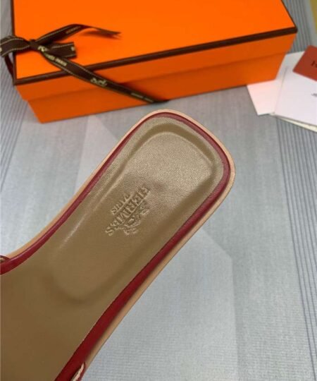 Alternative view of Hermes Oran Sandal Burgundy For Women