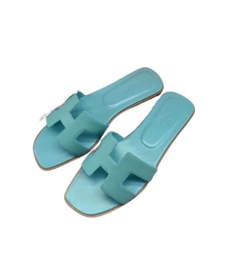 Hermes Oran Sandal Jade Green For Women