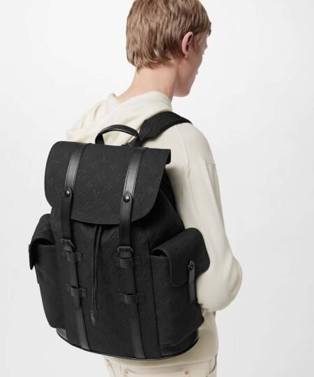 Alternative view of Louis Vuitton Christopher MM Monogram Taurillon Leather Black For Men 17.3in/44cm M55699