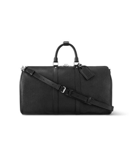 Louis Vuitton Keepall Bandouliere 50 Bag Black For Men 19,7in/50cm M33400