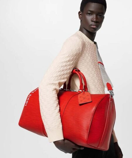 Alternative view of Louis Vuitton Keepall Bandouliere 50 Red Bag For Men M23721- 19.7 Inches/ 50 Cm