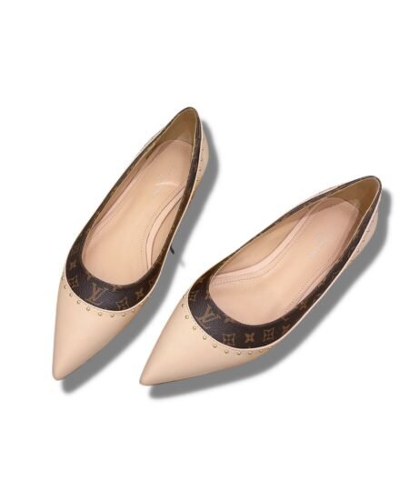 Louis Vuitton Signature Flat Ballerina Beige For Women