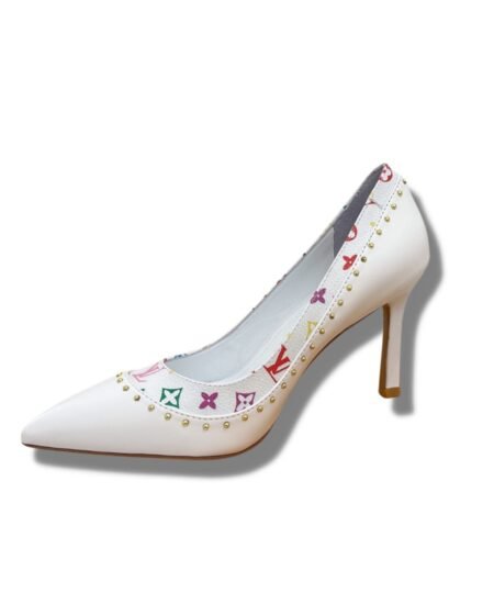Louis Vuitton Signature Pump White For Women 9.5/3.7in