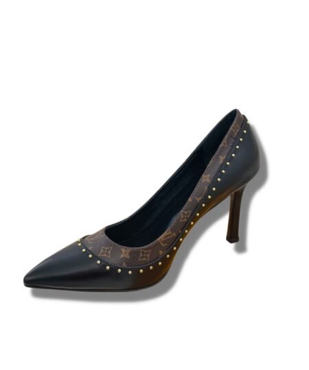 Louis Vuitton Signature Pump Black For Women 9.5/3.7in 1AACFB