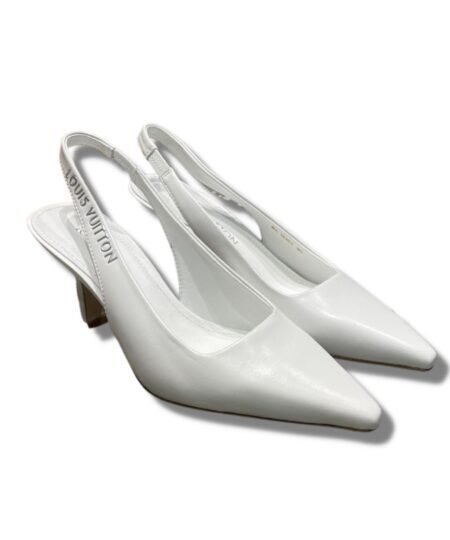 Louis Vuitton Sparkle Slingback Pump White For Women 1AB0NN