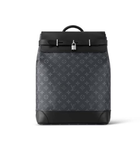 Louis Vuitton Steamer Backpack Bag Black For Men 12.6in/32cm M44052