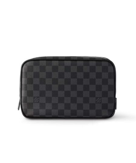 Louis Vuitton Toilet Pouch GM Bag Black For Men 10.2in/26cm N40484