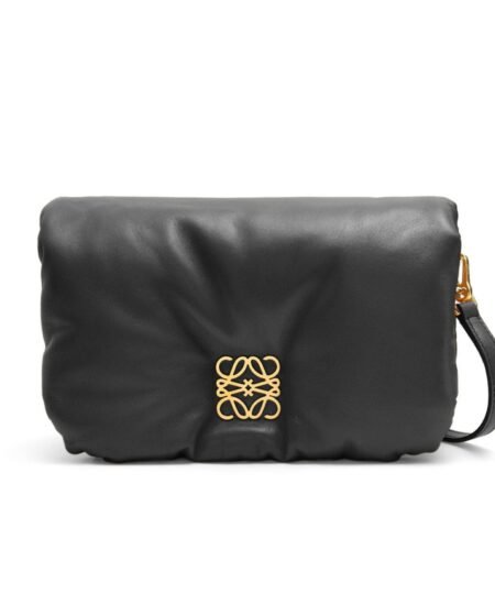 Loewe Mini Puffer Goya Bag Black/Beige/Green Khaki For Women 7.9in/20cm A896W56X01 Loewe