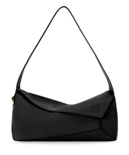 Loewe Puzzle Hobo Bag Black/Light Green/Pink/Yellow/White For Women 11.3in / 28.7cm A510J67X01