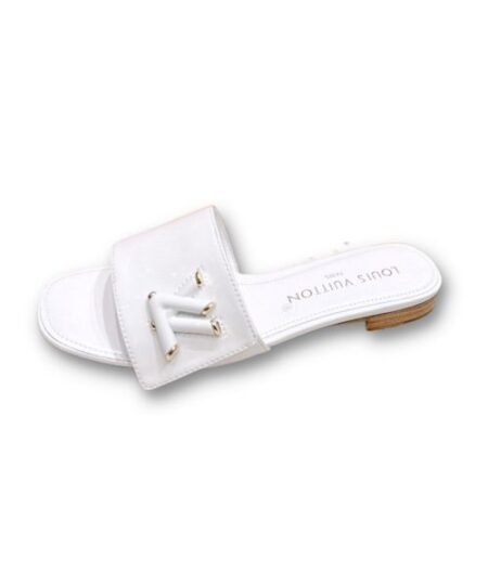 Louis Vuitton Shake Flat Mule White For Women