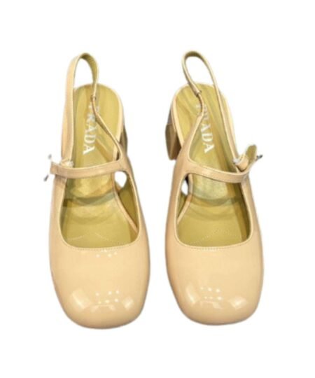 Prada Slingback Exull Pumps Cream For Women