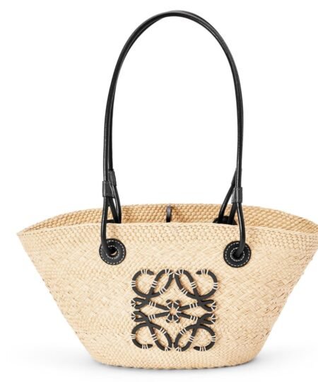 Loewe Small Anagram Basket Bag Beige/Black For Women 15in / 38cm A223P65X01