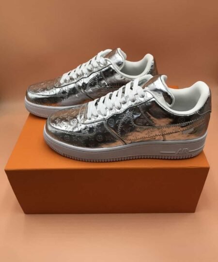 Nike Air Force 1 x Louis Vuitton Silver For Men