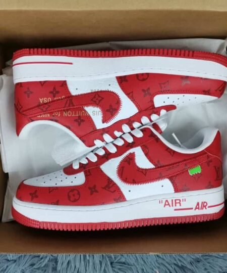Nike Air Force 1 Low x Louis Vuitton Virgil Abloh 'White Red' For Men LD 0242