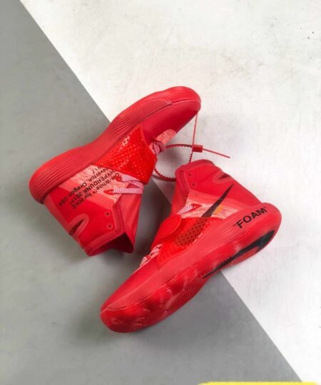 Nike Off-White React Hyperdunk 2017 Flyknit in Red Sneaker For Men, Men’s Shoes AJ4578-600