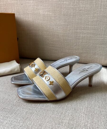 Louis Vuitton Women's Lock It Mule Sliver For Women LV 2.2in/5.5cm