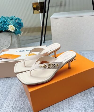 Louis Vuitton Women's Signature Thong Beige For Women LV
