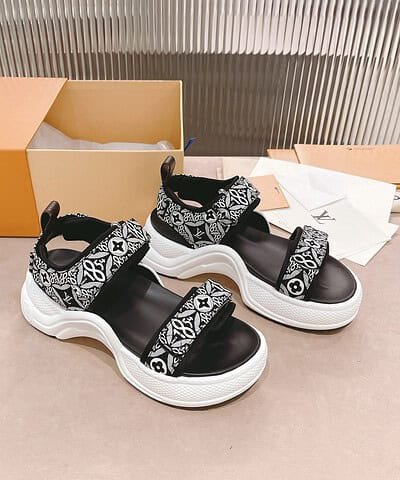 Louis Vuitton Women's LV Archlight Flat Sandal Black For Women LV